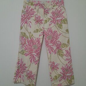Tommy Hilfiger Floral Pink and Green Capris